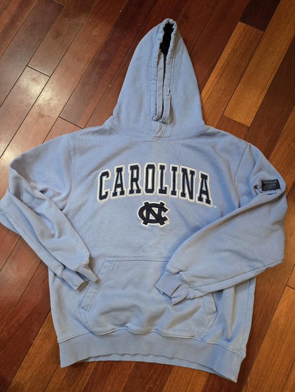 University Of North Carolina UNC Vintage Pullover Hoodie Unisex Medium Blue